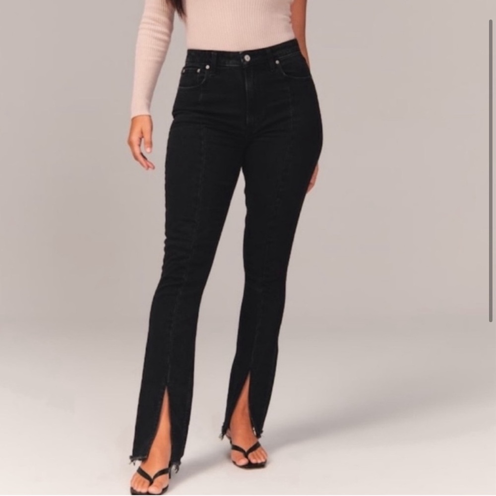 Abercrombie & Fitch The Skinny High-Rise Jean with Split Hem